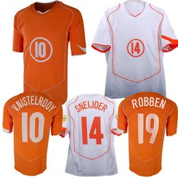 2002 2004 Sneijer Retro Soccer Jerseys Holland Vintage Classic Van Nistelrooy Narodowa drużyna Robben 04 06 SEEDORF Davids Football Shirt Home Away Holands