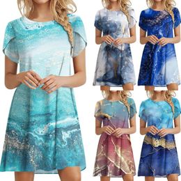 Casual Dresses Womens Petal Sleeve Loose Comfy Knit Summer Dress Mother Of The Bride For Women Elegant