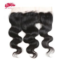 Wigs Ali Queen Hair Virgin Hair 13X4 HD Lace Frontal with Baby Hair Silk Base Frontal Brazilian Body Wave Ear to Ear Lace Frontal