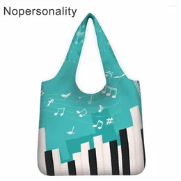 Shopping Bags Nopersonality Big Capacity Eco Shopper Bag For Women Piano Music Note Reusable Storage Tote Folding Cabas Plage