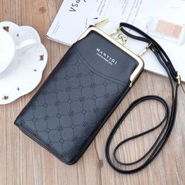 Shoulder Bags Sell Mobile Phone With Metal Opening Crossbody Women Mini PU Leather Bag Purse Clutch Wallet Handbag 2024