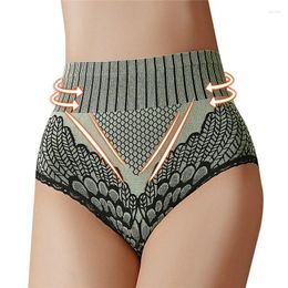 Women's Panties High Waist Lace Sexy Lingerie Breathable Ladies Briefs Plus Size Female Solid Underwear For Women M-2XL