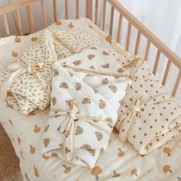 sets Cotton Newborn Swaddle Wrap Winter Thicken Quilt Cartoon Baby Sleeping Bag Sleepsack Infant Swaddling Boys Girls Bedding Blanket