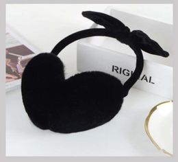 Girl039s Earmuffs Real Rex Rabbit Earmuffs Women Earflap Cute Ladie039s Ear Muff Natural Fur Ear Warmer MsMinShu4399612