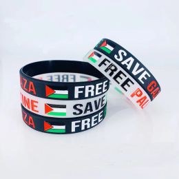 Bracelets 1PC Debossed Printed Sport Band Silicone Wristbands Bracelets Fashion Style Women Men Jerwerly Gifts