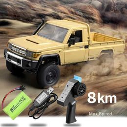 Electric/RC Car New Mn82 1/12 Rc Car 2.4g Full Scale Off-Road Remote Control Climbing Vehicle Retro Simulation Model Boys Birthday Toys Kids Gif 240424
