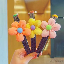 Hair Accessories Baby Girls Cute Sweet Wig Braids Cartoon Flower Hairbands Headwears Children Lovely Hair Hoop Headbands Kids Hair Accessories