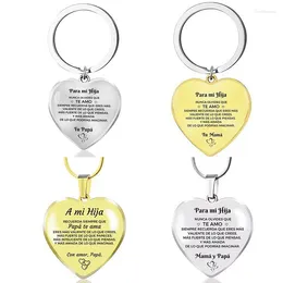 Keychains Cute Pendant Spanish Heart Necklace Keychain For Women Birthday Gift Graduation Gifts Jewellery Keyring