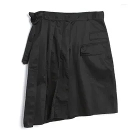 Men's Pants Personality Male Casual Dresses Skirt Bust Skirts Culottes Men Saia Masculina Pantalon Homme