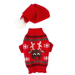 Sweaters Pet Dog Christmas Elk Dog Sweater For Small MediumSized Dog Winter Dog Sweater New Year Clothes Labrador Puppy Xmas Clothing