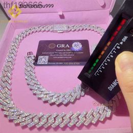 Necklaces Designer Jewellery Necklace Chains for Men Chain 15mm Moissanite Bracelet Silver Cuban Link Pass Diamond Tester Gra Vvs BEVZ