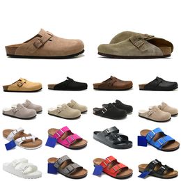 Vintage BirkStocks Bostons Clogs Designer Sandals Birkin Beach summer buckle slippers Bostons Microfiber shearling suede flip flops Birkin Birko-Flor OG Slide