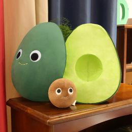 Animals 35cm Kawaii Green Avocado Plush Toys Opened Stuffed Fruit Dolls Soft Pillow Cute Birthday Gift for Children Girl Baby Room Decor