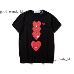 Play Fashion Mens T-shirts Designer Red Heart Shirt Casual Tshirt Cotton Embroidery Short Sleeve Summer T-shirt Asian Sizes Cdgs Shoe Magliette 796