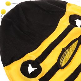 Dog Apparel Pet Dress-up Costume One-Piece Clothes Four-leg Bee Cosplay Yellow And Black Size XS