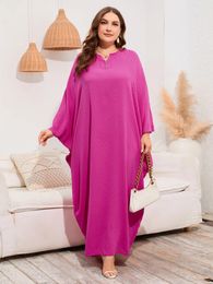 Ethnic Clothing Eid Muslim Long Dress For Women Bat Sleeve Loose Robe Caftan Abaya Vestidos Party Abayas Ramadan Kaftan Jalabiya 2024
