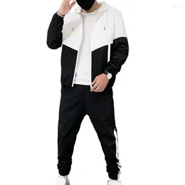 Men's Tracksuits Winter Autumn Men Tracksuit Casual Joggers Hooded Sportswear Jackets And Pants 2 Piece Sets Hip Hop Running Sports Suit