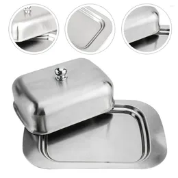 Dinnerware Sets Stainless Steel Butter Box Lunch Porcelain Dishes Household Keeper French Serving Bread Cheese Tray