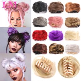 Chignon Chignon LM Synthetic Clipon Hair Bun Elastic Band Hair Messy Chignon Scrunchie Hairpiece For Women and Kids