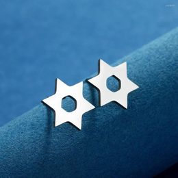 Stud Earrings Kinitial Stainless Steel Star Of David Studs Posts Simple Jewelry Birthday Party Gifts For Men Women