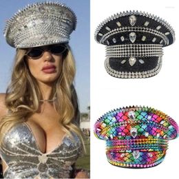 Berets Funny Music Festivals Adult Carnivals Hat With Rivet Military For Girls