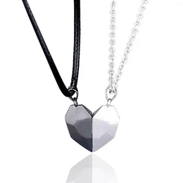 Pendant Necklaces Love Heart Magnetic Couple Necklace Romantic Attraction For Women Men