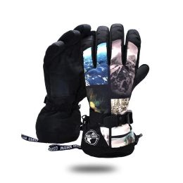 Gloves 30 Man Snow Gloves Thermal Thicker Windproof Waterproof Outdoor Skiing and Snowboarding Mittens Warm Winter Gloves Camouflage