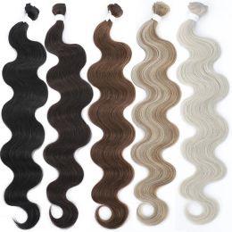 Weave Weave Weave Colorful Body Wave Hair Bundles 613 Piano Blonde Natural Synthetic Hair Ombre Thick Ponytail Loose Deep Hair Weav