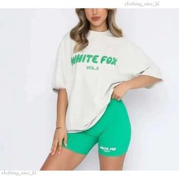 Tracksuit Womens White Foxx T Shirt Designer Brand Fashion Sports and Leisure Set White Foxx Sweatshirt Hoodie Shorts Tees Sets 227