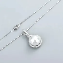 Pendant Necklaces CAOSHI Graceful Temperament Necklace For Women Silver Colour Simulated Pearl Jewellery Engagement Wedding Accessories