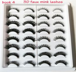 100 real siberian 3d mink fur strip false eyelash long individual eyelashes 3pairs mink lashes extension7345822