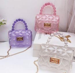 Girls chain coin wallet 2024 fashion mini children crossbody jelly handbag princess shoulder bags