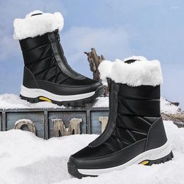 Casual Shoes Winter Womens Snow Boots Non-slip Outdoor Waterproof Women Keep Warm Botas Mujer Zipper Female Cotton Plus Size 42