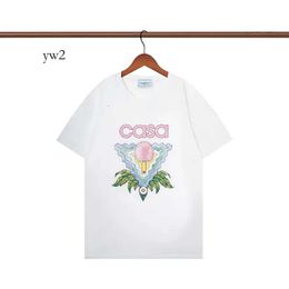 Casablanc Shirt 23ss Men T Shirt Designer T-shirts Fashion Man Women Smiley Casablanca Printing Casablanca Tees 5280