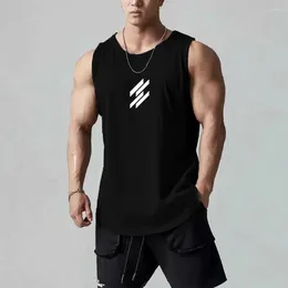 Men's Tank Tops Summer T-Shirt For Men Printed Sleeveless Breathable Clothing GYM Vest Casual Sportswear Outdoor O Neck Quick-Drying Top