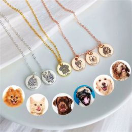 Necklaces Personalized Gifts for Mom Dog Mom Custom Dog Portrait Necklace Personalized Pet Portrait Necklace Memorial Gift Dog Custom Gift