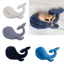 Pillows Whale Posing Pillow Photography Props Soft Cushion Baby Photo Props SkinFriendly Photo Props Backdrop Accessories