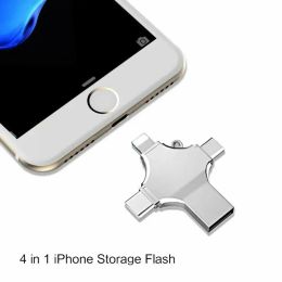 Drives Iphone Usb Flash Drive 3.0 Cle Usb 128GB Flash Pendrive USBC Type C Smartphone Mirco USB otg Memory Stick for iphone ios phone