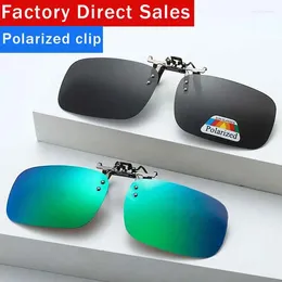 Sunglasses Manufacturer's Direct Sales Of Fashionable Trendy Polarizing Clip Glasses Metal Foldable Driver's