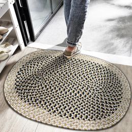 Carpets Hand-Woven Absorbent Bathroom Mat Modern Thicken Anti-Slip Bedroom Door Floor Concise Home Entrance Blanket