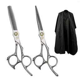 6" Salon Cape Bearing Screw Barber Hair Cutting Scissors Kit Hairdressing Tools Styling Thinning Shears Clipper