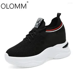 Fitness Shoes Thick Bottom Inner Heightening 2024 Spring And Summer Mesh Breathable Sports Casual Women's