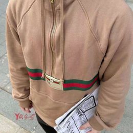 early spring men hoodie designer sweater womens mens classic letter embroidered graphic sweatshirt striped zip hooded Sweater