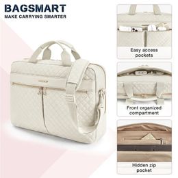 BAGSMART 17.3/15.6 Inch Laptop Bag Briefcase Computer Messenger Bag For Air Pro Office Business Travel HandBag Sleeve 240409