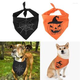 Dog Apparel Cat Halloween Theme Scarf Dogs Party Costume Decorative Triangle Neck Poshoots Props Bandanas Pet Bib Accessory KXRE