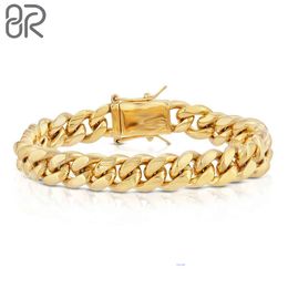 Factory Custom 5mm 10k 14k 18k Solid Gold Real Cuban Link Chain Shine Brightly Bracelet Hip Hop Fine Jewellery for Men Women