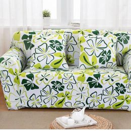 Chair Covers Lucky Clover Pattern Sofa Cover Floral Anti Pet Scratch And Antiskid Cushion With Armrest