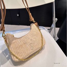 Woven Bag Underarm Bag Embroidered Shoulder Bag Designer Bags Woman Re Nylon Handbag Luxury Tote Bag High Quality Crossbody Bag Straw Bag Underarm Bag Chain Purses