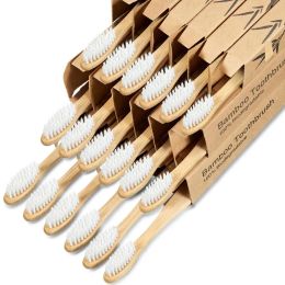 Toothbrushes 100% Natural 5/10Pc Bamboo Toothbrushes Set Oral Health Teeth whitening Biodegradable Brush with Nylon Bristles Ergonomic Handle