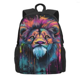 Backpack Lion Youth Grafitti Psychadelic Lightweight Backpacks Casual High School Bags University Quality Rucksack